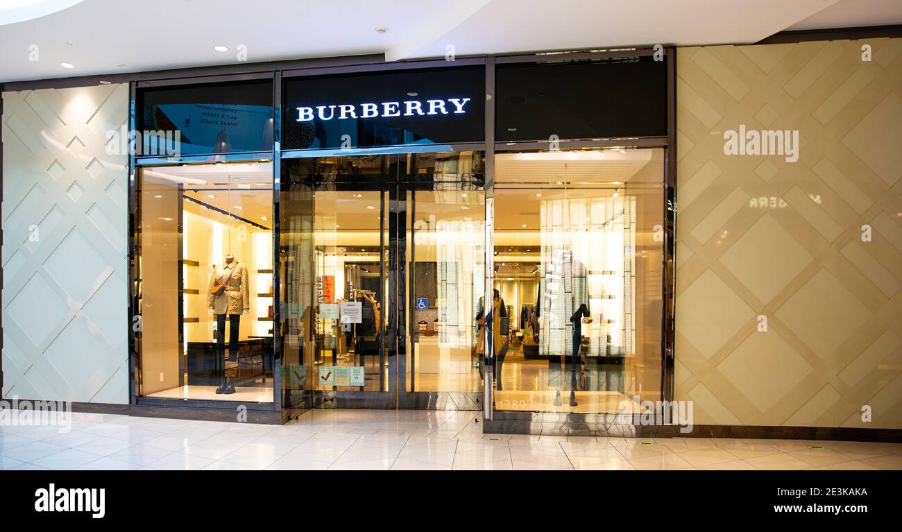Santa Clara, CA USA - January 14, 2021: Burberry Fashion designer store  boutique. British luxury brand that designs and distributes ready to wear  Stock Photo - Alamy