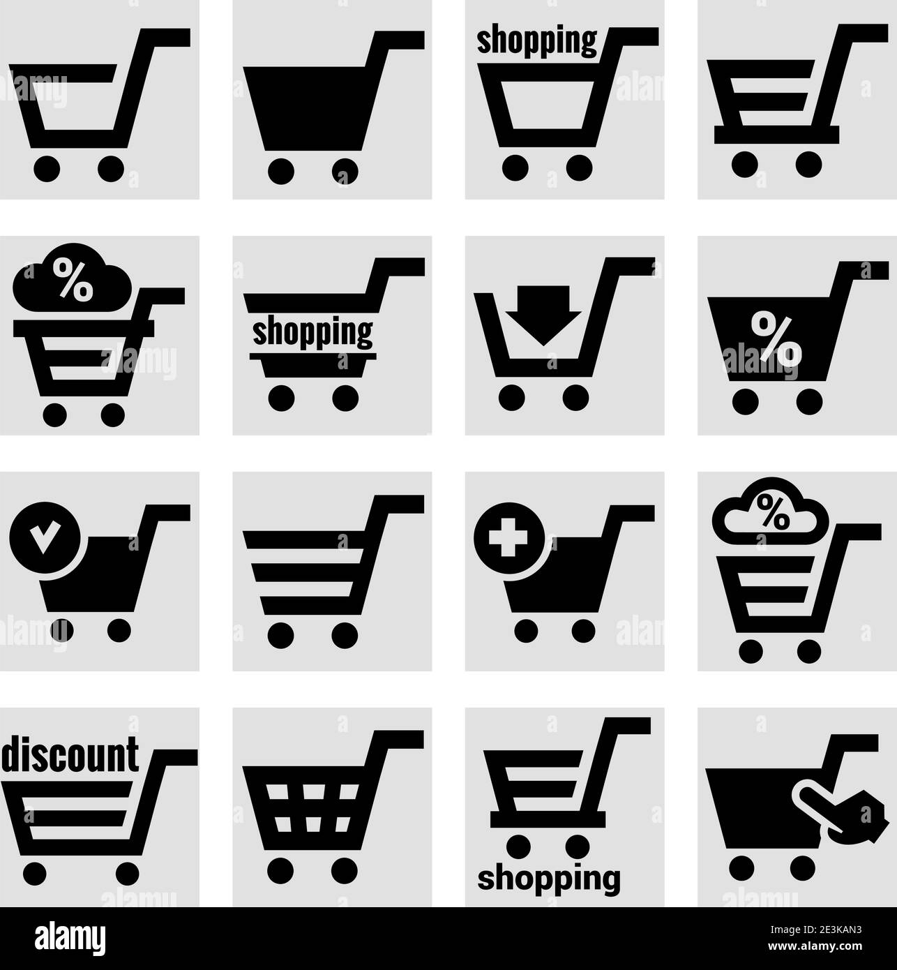 Shopping Cart Icons Stock Vector Image & Art Alamy