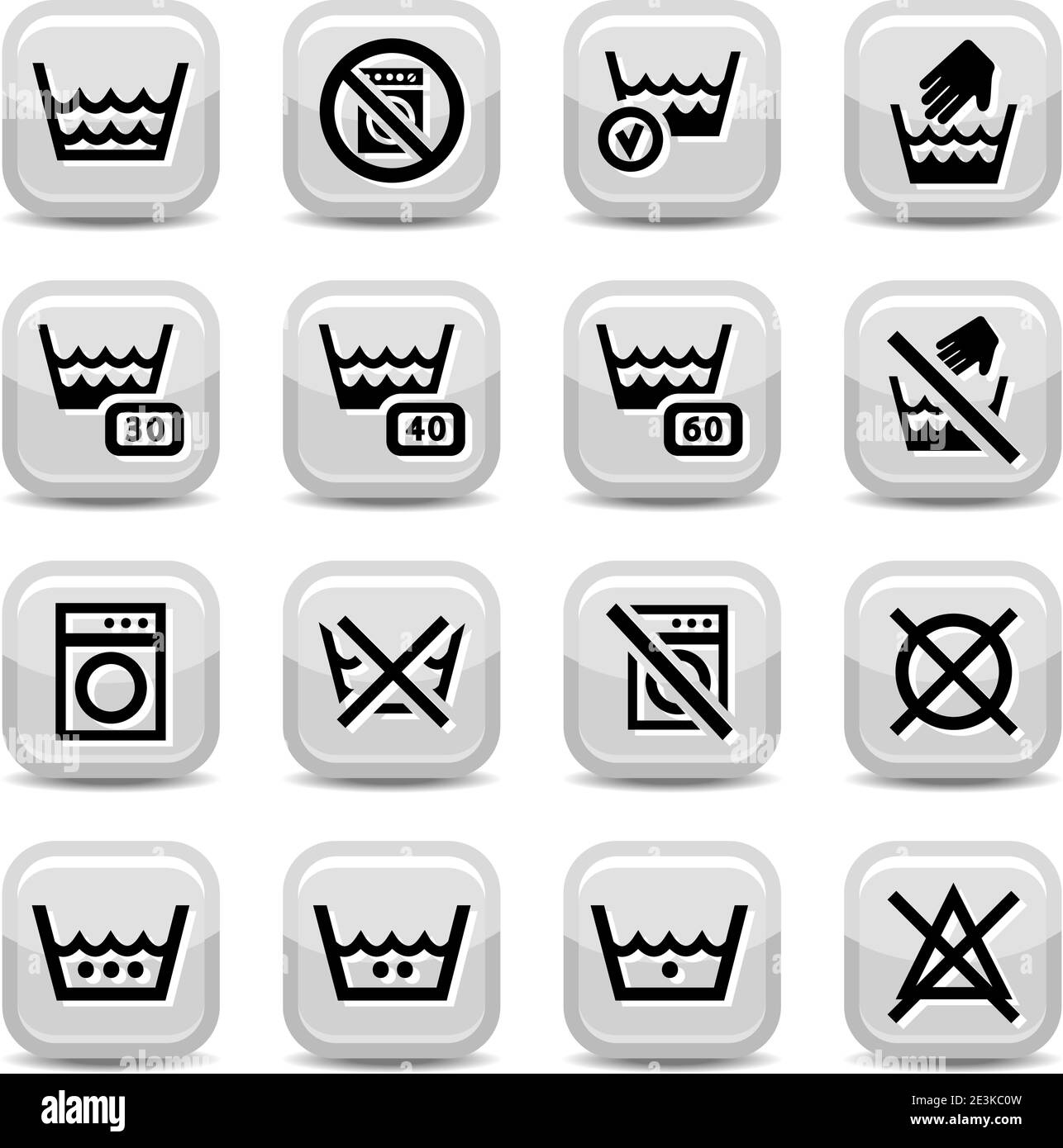 Laundry Icons for web and mobile. All elements are grouped Stock Vector ...