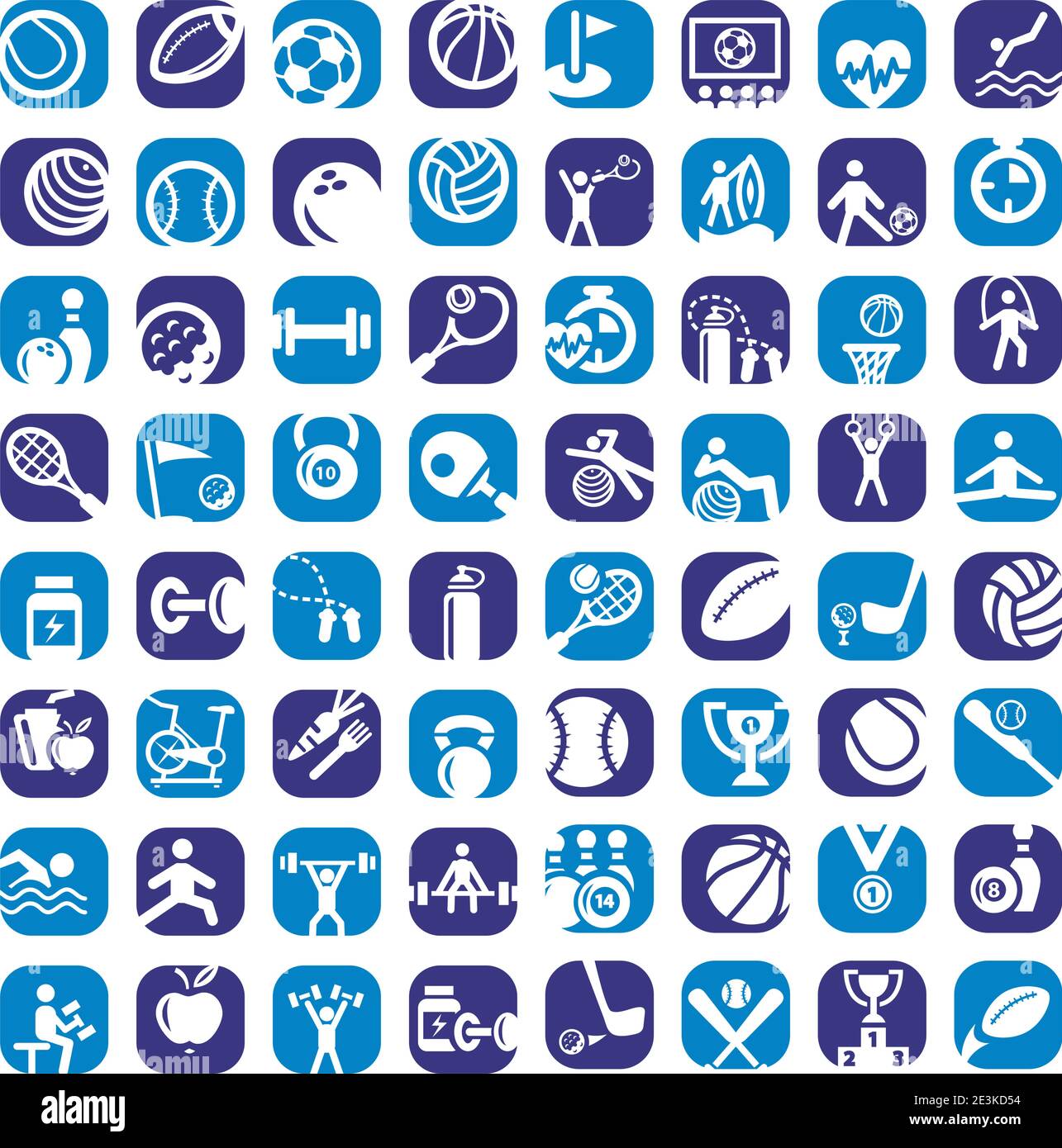 Big Colorful Sports Icons Set Created For Mobile, Web And Applications. Stock Vector