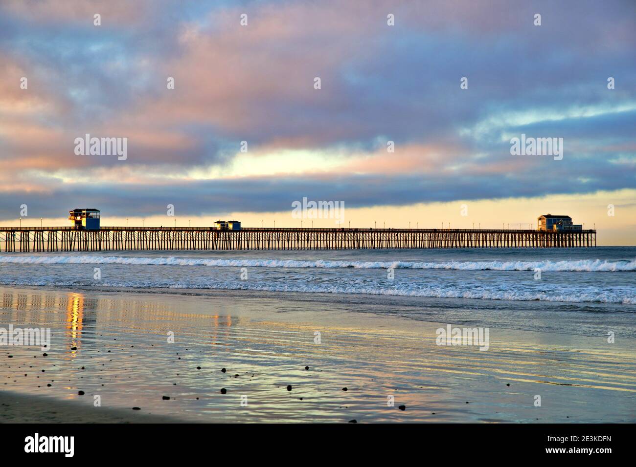 Beachfront at Oceanside, California Stock Photo