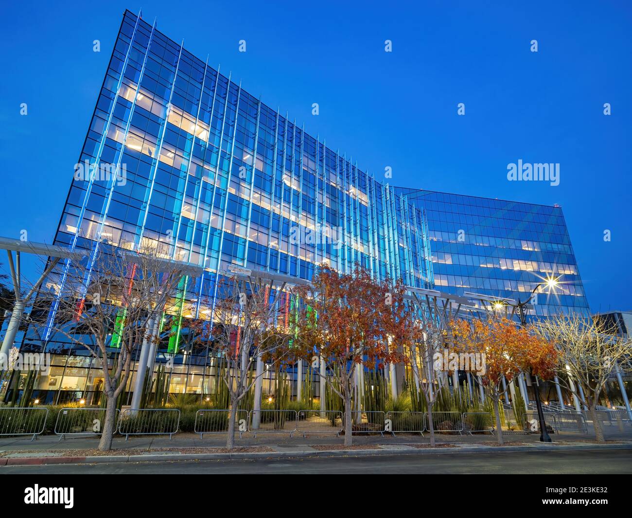 Night view of the Las Vegas City Hall at Nevada Stock Photo - Alamy