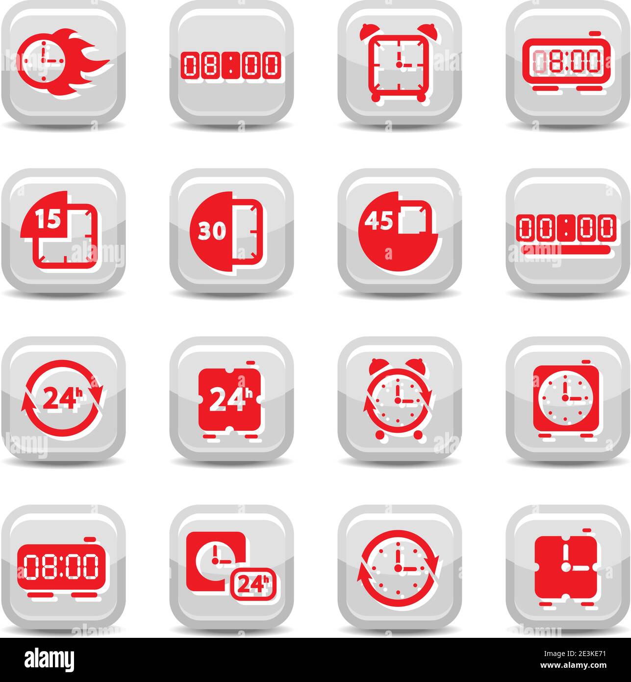 24 hour clock face illustration hi-res stock photography and images - Alamy