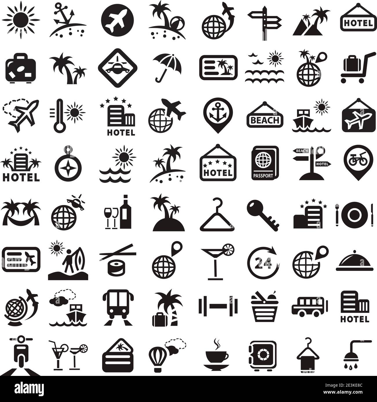 Elegant Travel Icons Set Created For Mobile, Web And Applications Stock ...