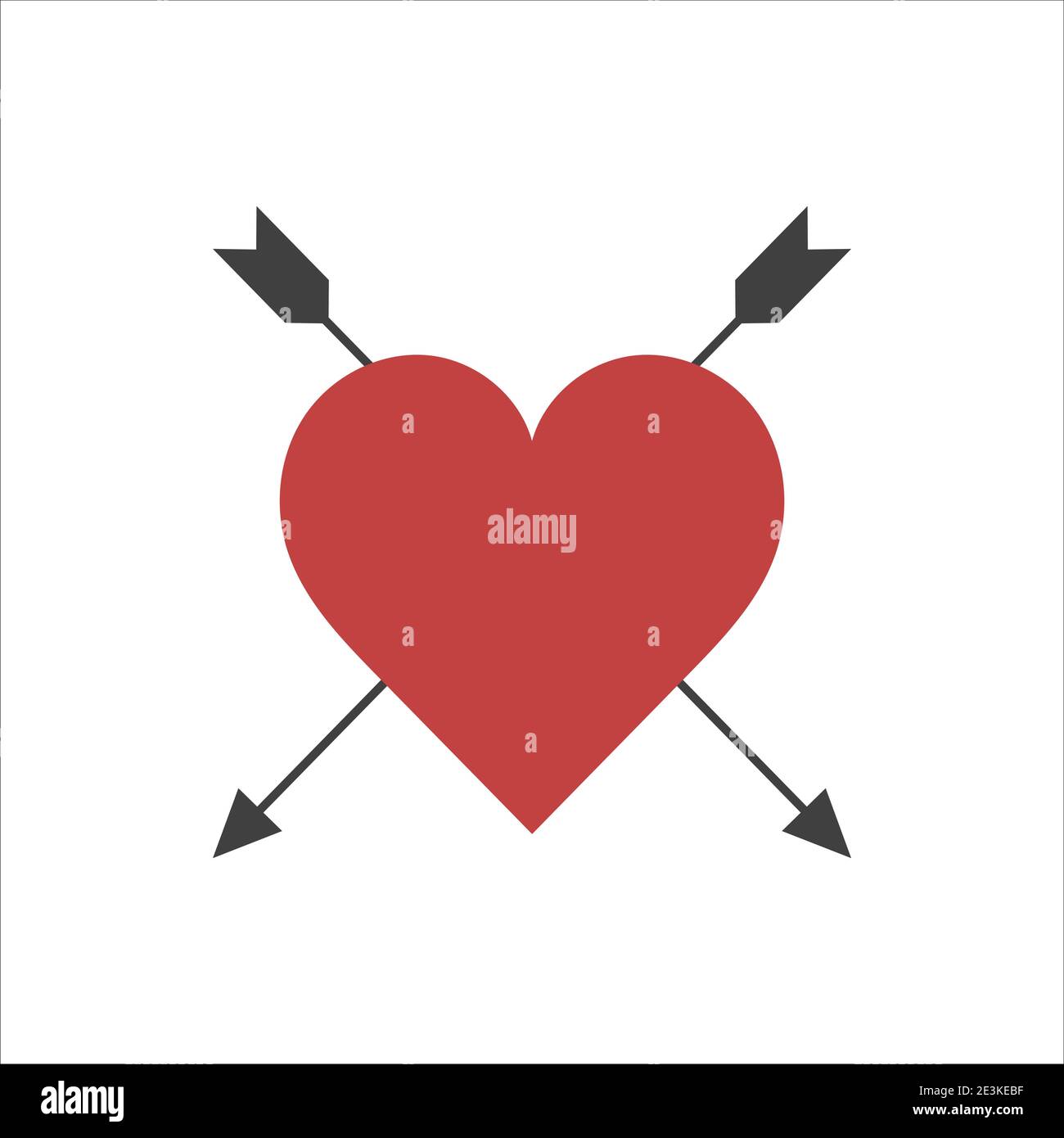 vector image of heart arrow icon on white background. EPS10 Stock ...