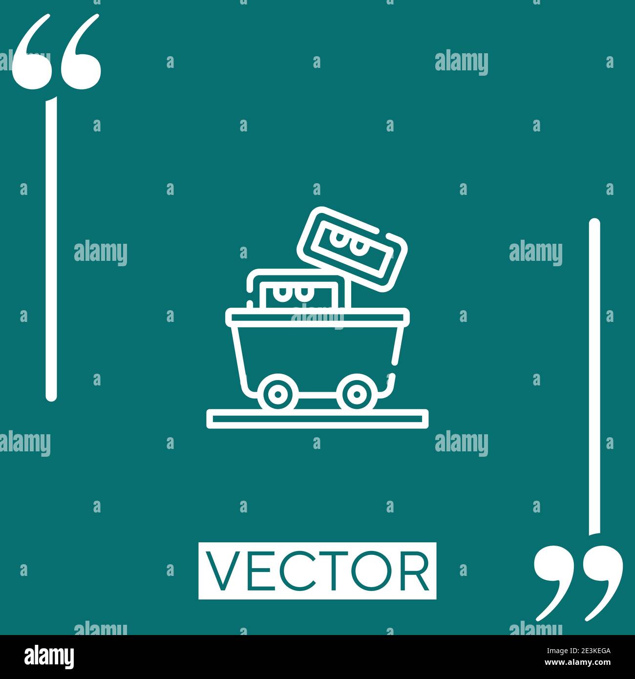 data mining vector icon Linear icon. Editable stroked line Stock Vector