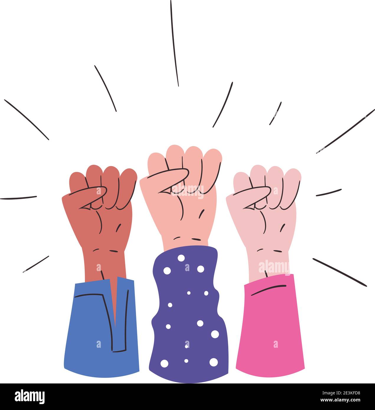 Women S March. Female Hand with Her Fist Raised Up. Girl Power Stock Vector  - Illustration of protest, international: 114747646