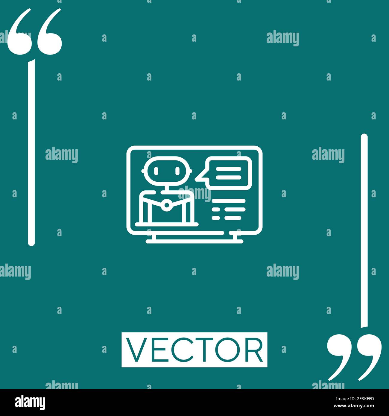 artificial intelligence Linear icon. Editable stroke line Stock Vector