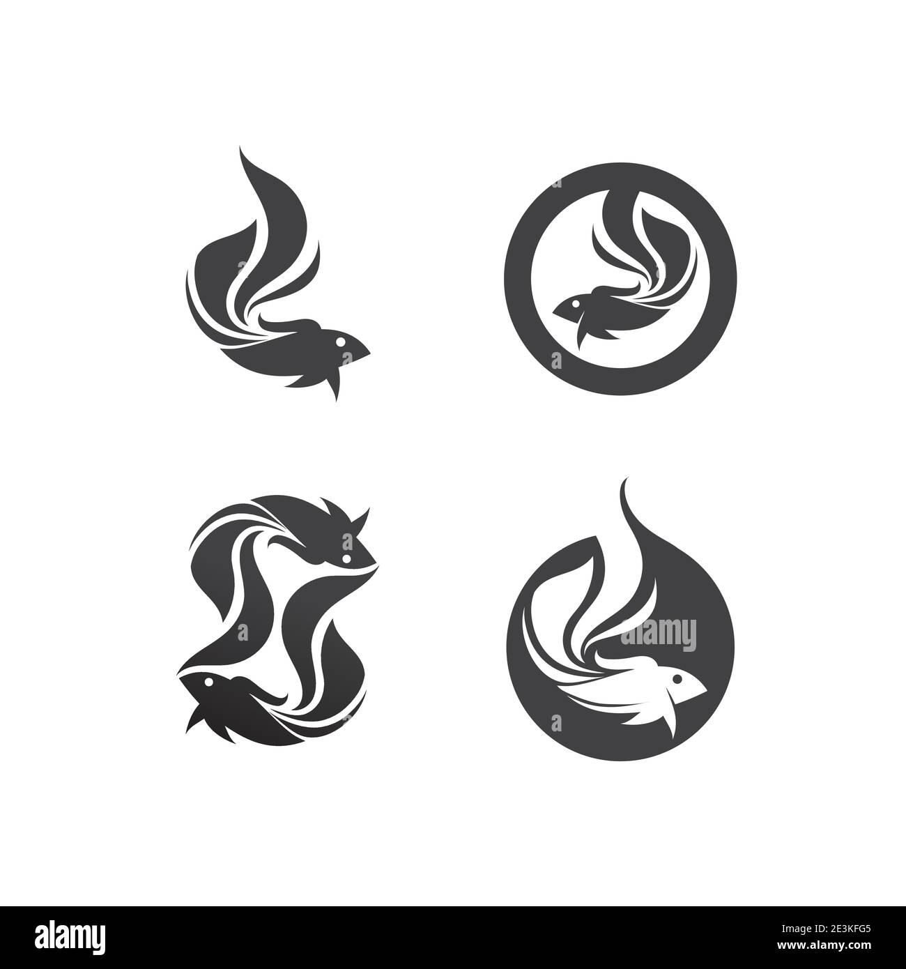 animal and wings logo, flying, fly, eagle wing, falcon, bird wing Stock Vector