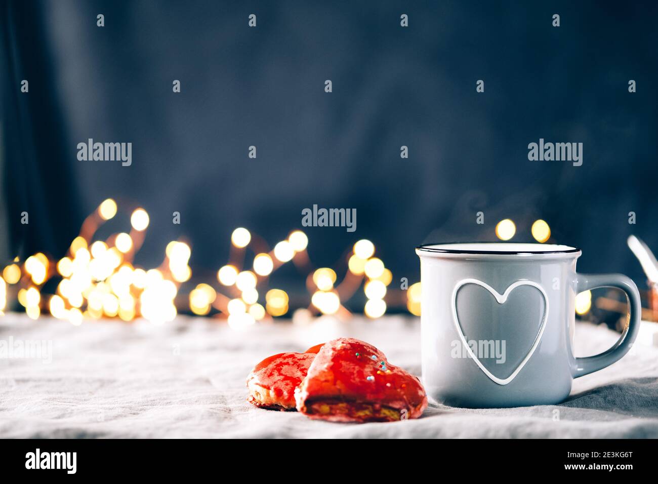 Valentines - cups in the shape of a heart Stock Photo - Alamy