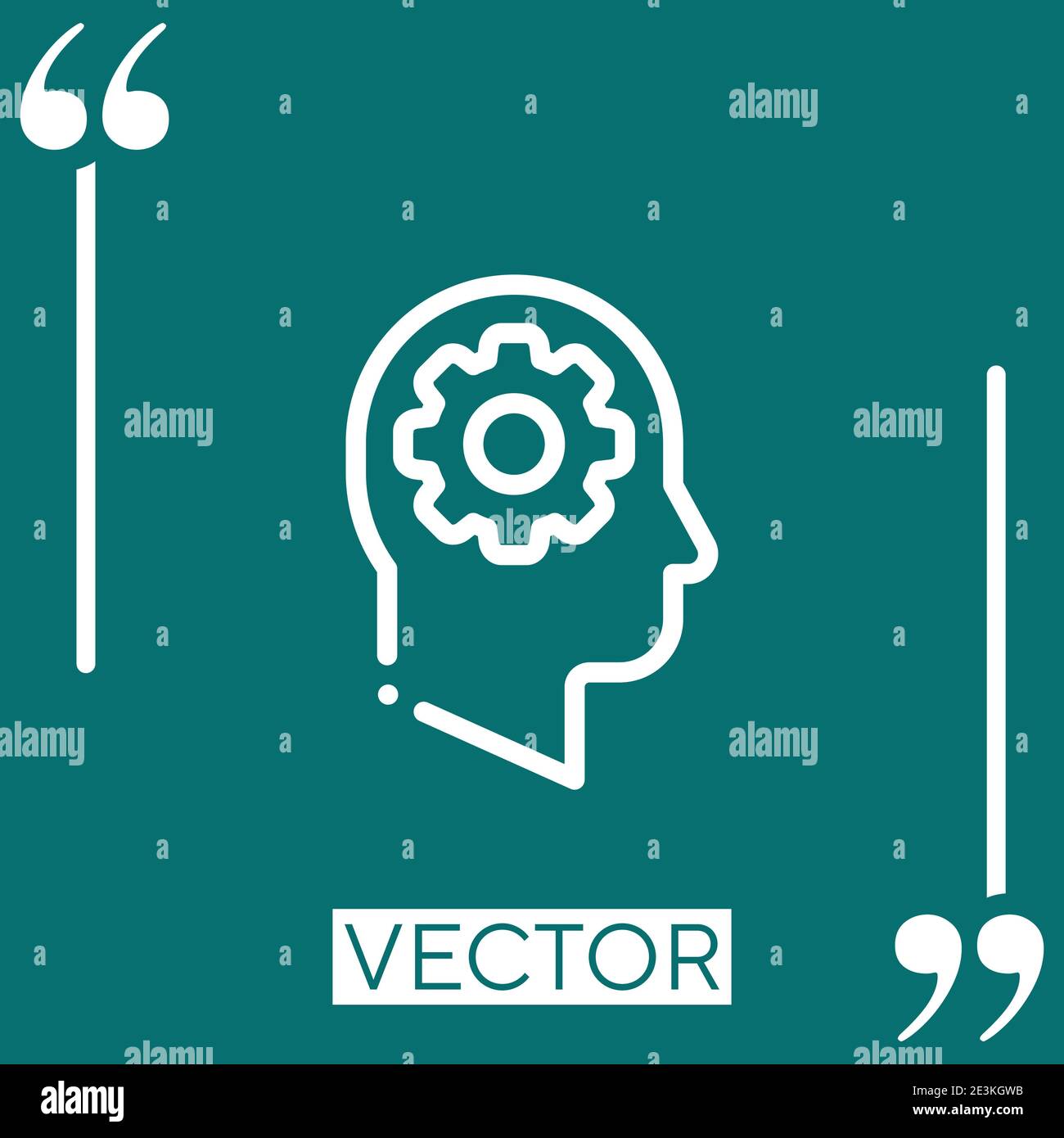 management vector icon Linear icon. Editable stroked line Stock Vector