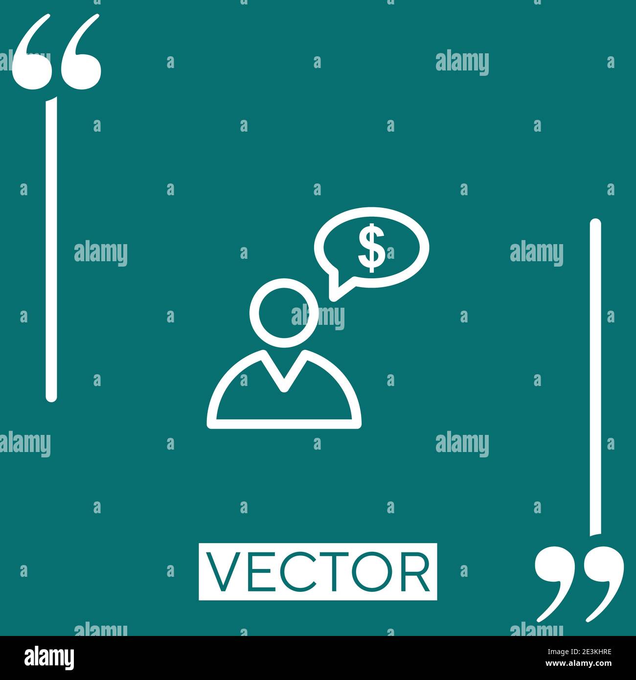 stick man vector icon Linear icon. Editable stroke line Stock Vector