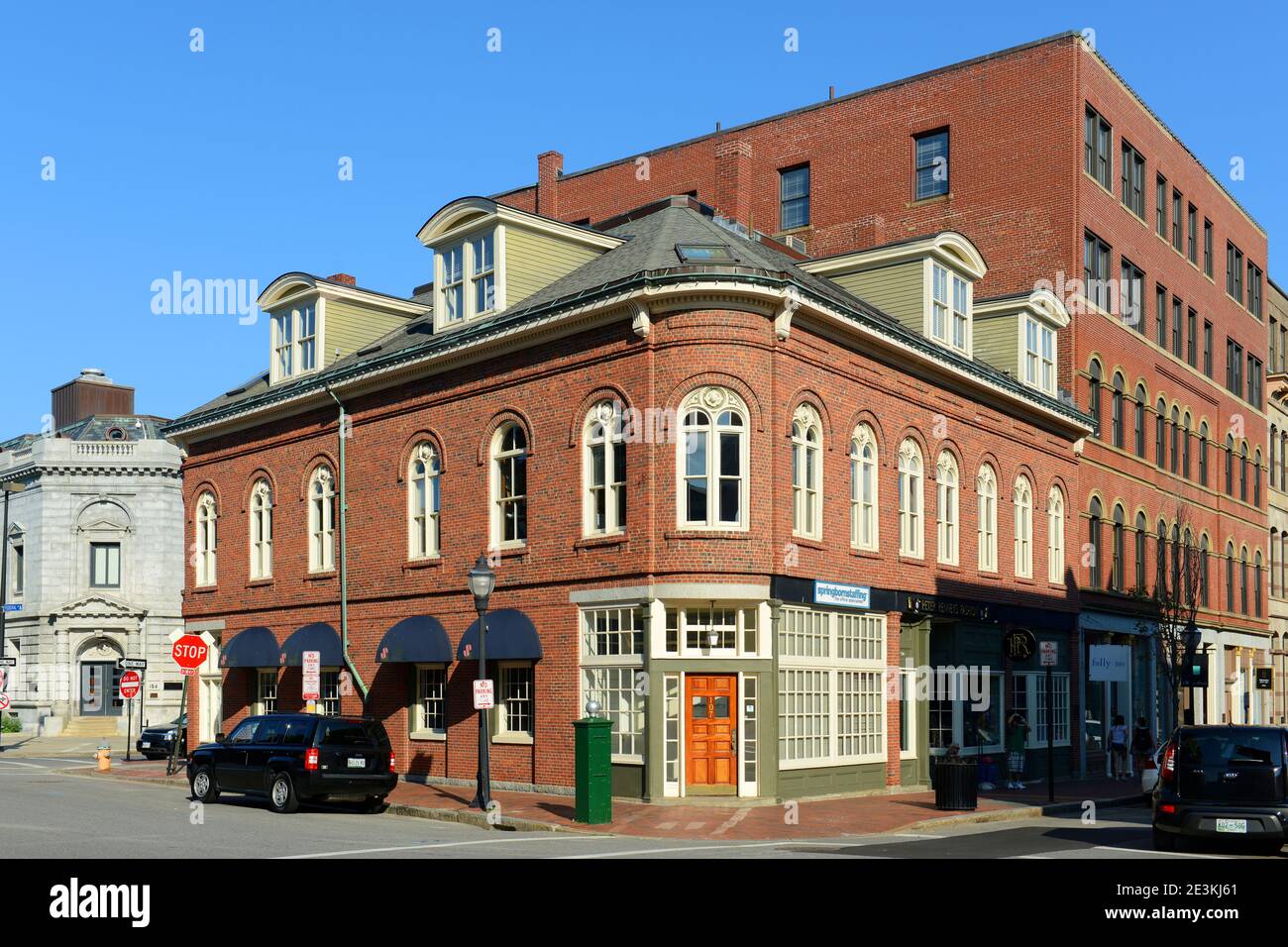 Portland Old Port Charles Quincy Clapp Block with Italianate style at