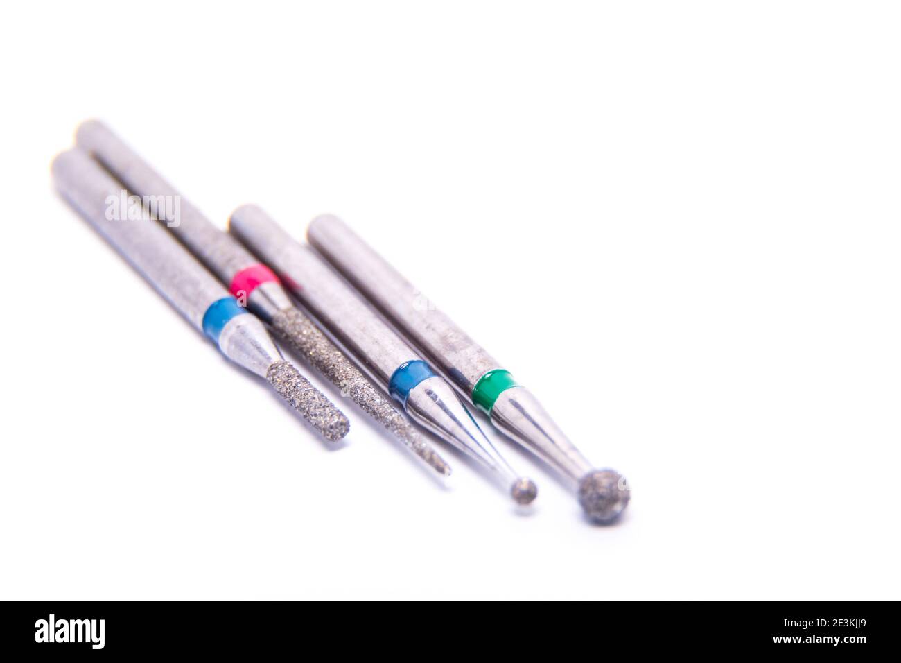 Dental drills in closeup. Equipment in a dental clinic. Tools for the