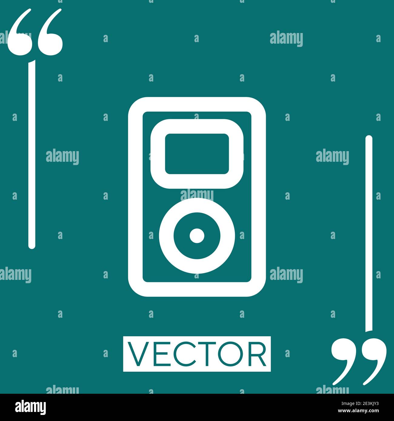 ipod outline Linear icon. Editable stroke line Stock Vector