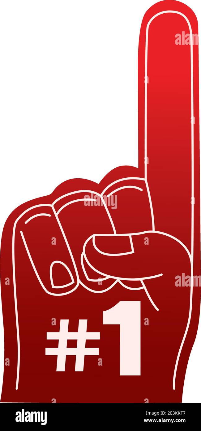 glove first number one icon vector illustration design Stock Vector