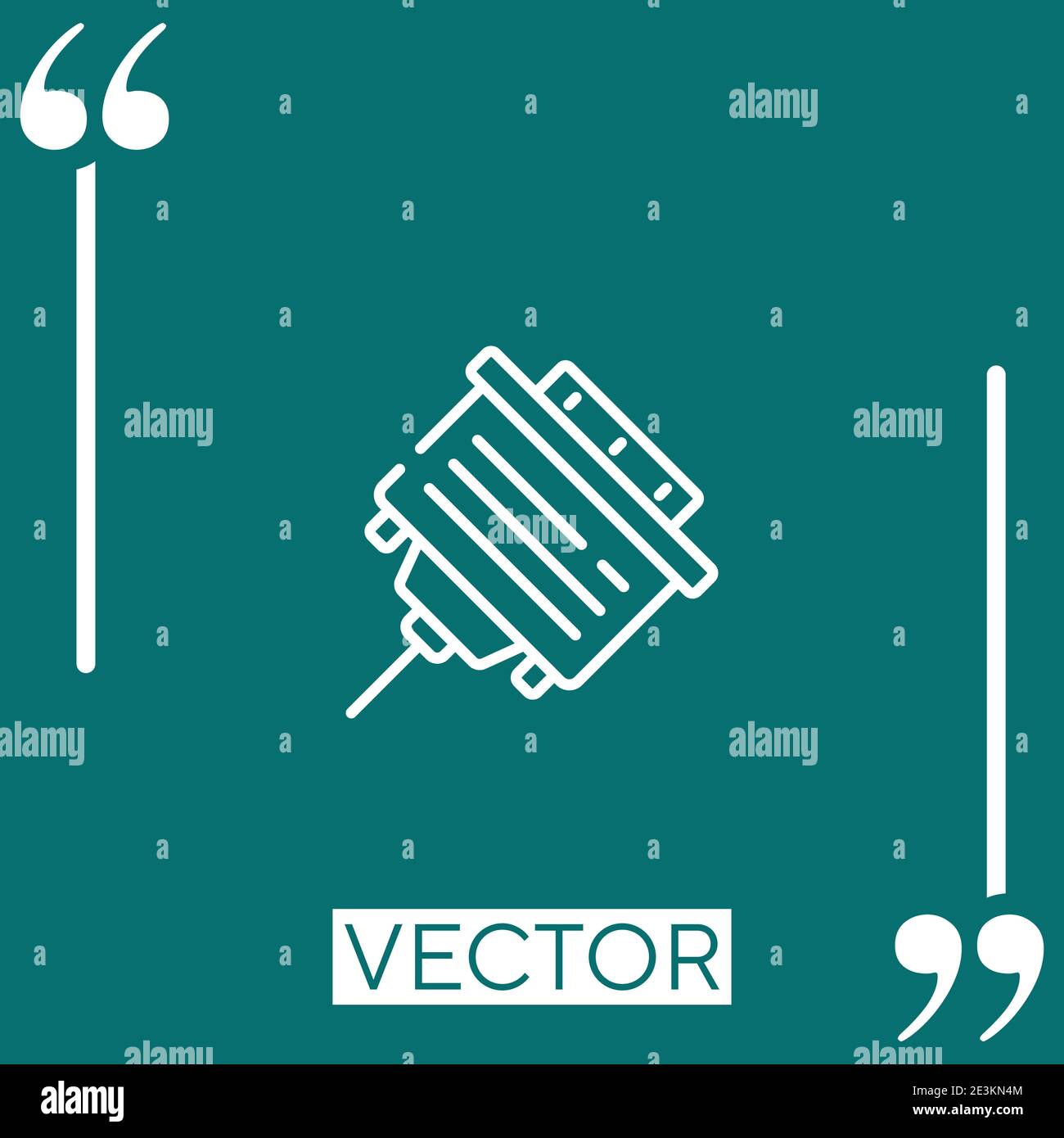 vga vector icon Linear icon. Editable stroked line Stock Vector
