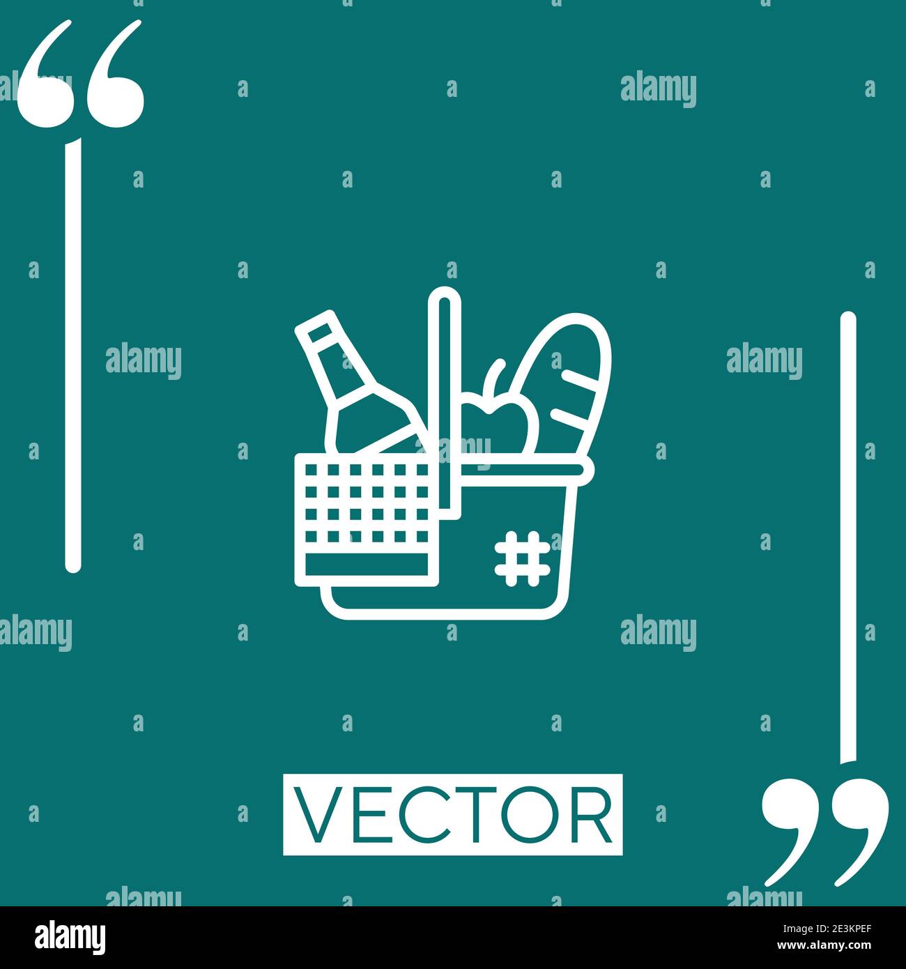 picnic vector icon Linear icon. Editable stroked line Stock Vector