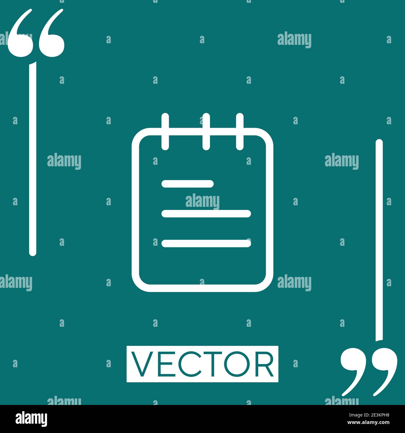 notes vector icon Linear icon. Editable stroke line Stock Vector