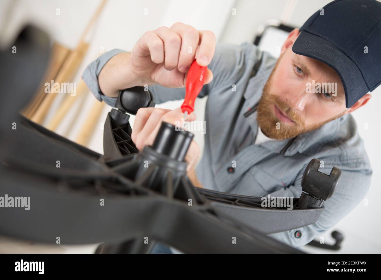 office chair wheel assembly Stock Photo Alamy