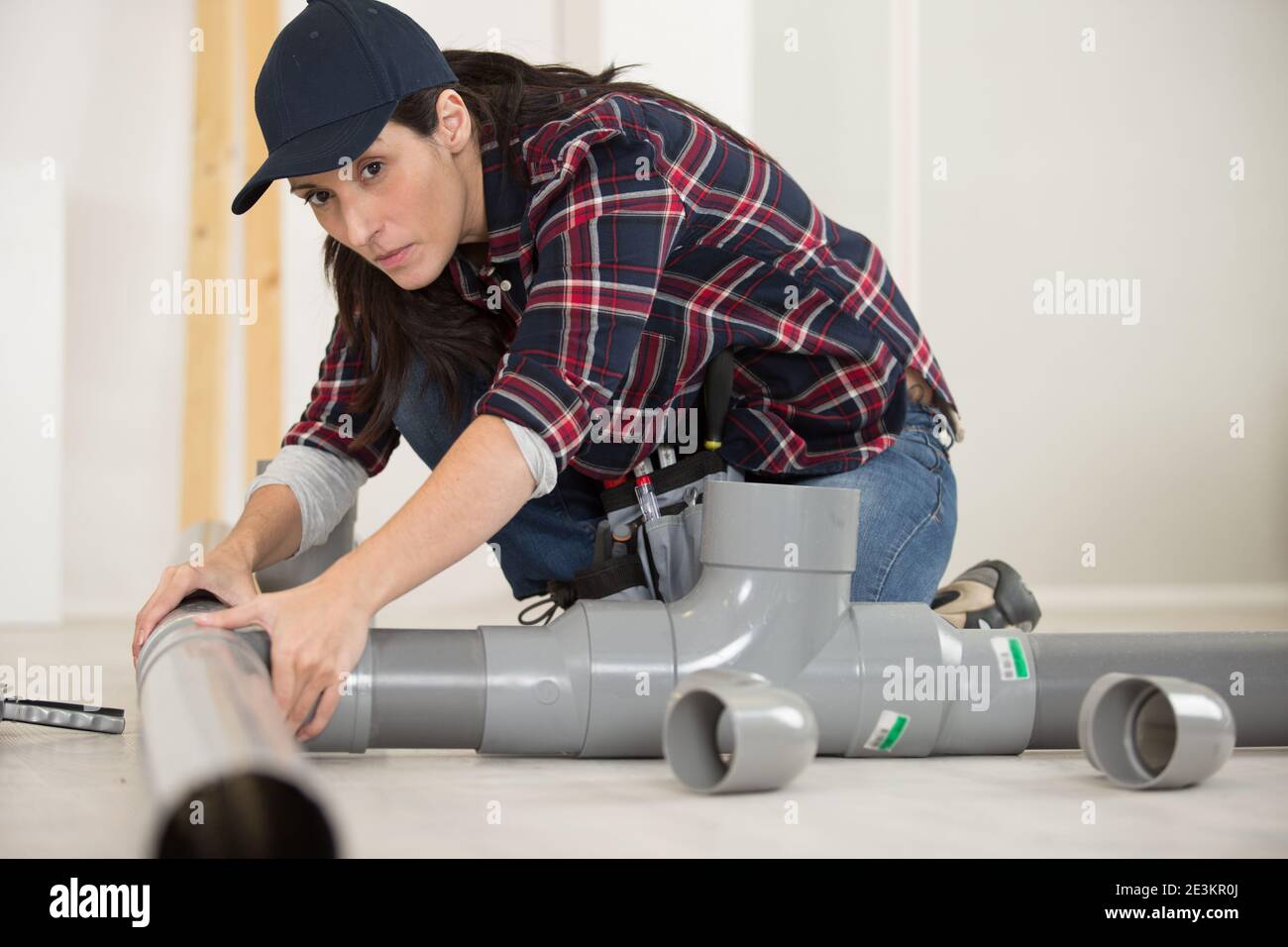 plastic pipes connecting Stock Photo Alamy