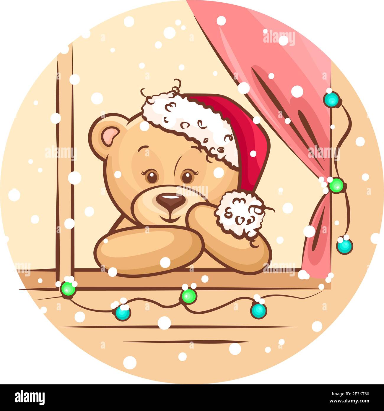 cute christmas teddy bear drawing