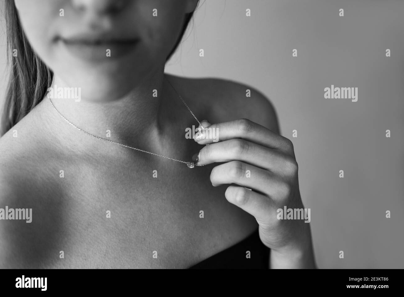 Woman standing up straight Black and White Stock Photos & Images - Alamy