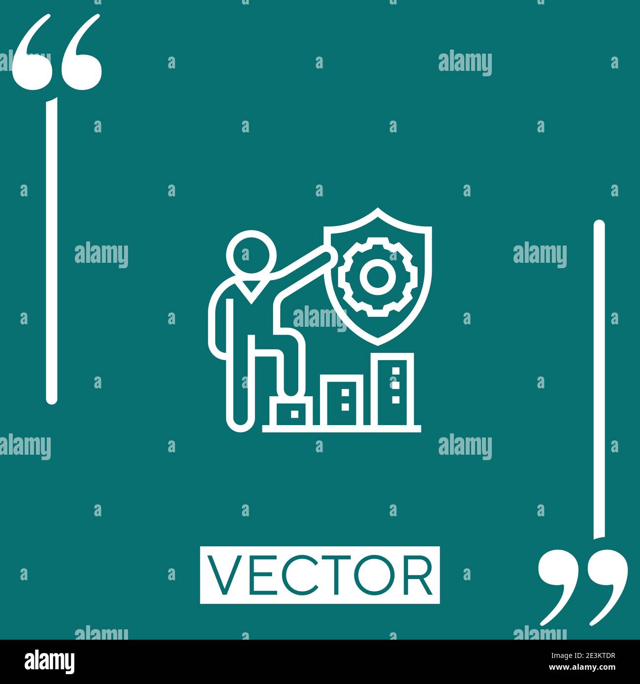 risks vector icon Linear icon. Editable stroke line Stock Vector