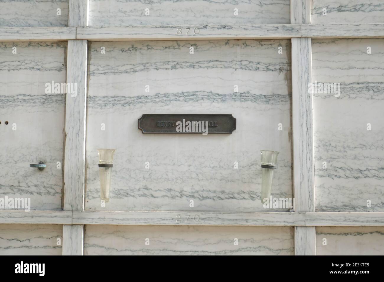 Los Angeles, California, USA 17th January 2021 A general view of atmosphere of actor Henry B. Walthall's Grave in Abbey of the Psalms at Hollywood Forever Cemetery on January 17, 2021 in Los Angeles, California, USA. Photo by Barry King/Alamy Stock Photo Stock Photo