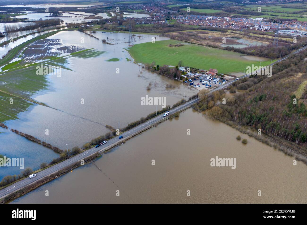 An aerial view of leeds and the river aire hi-res stock photography and ...