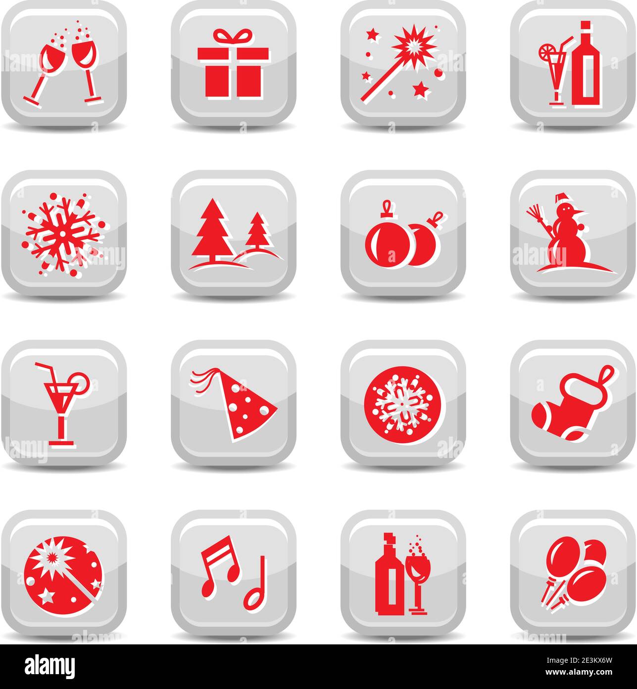 Celebrate Icon Set for web and mobile. All elements are grouped. Stock Vector