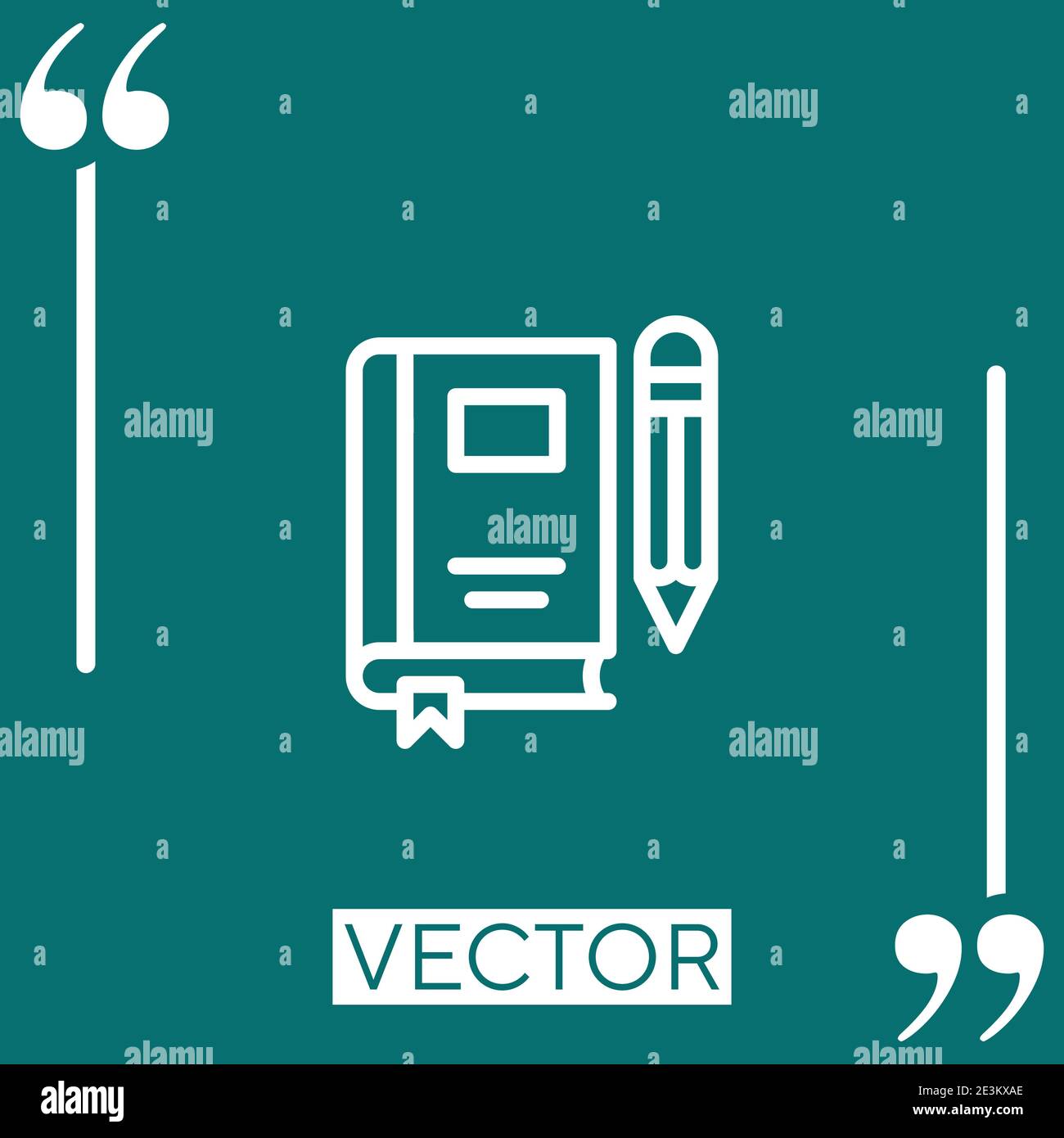 book vector icon Linear icon. Editable stroked line Stock Vector Image ...
