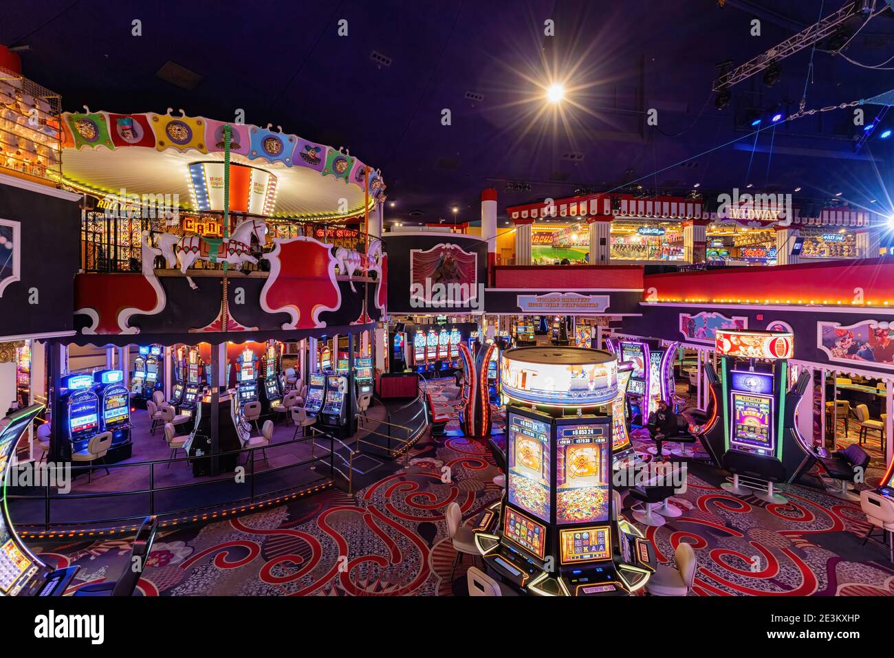 Las Vegas, JAN 8, 2021 Interior view of the Circus Circus Hotel and Casino Stock Photo Alamy