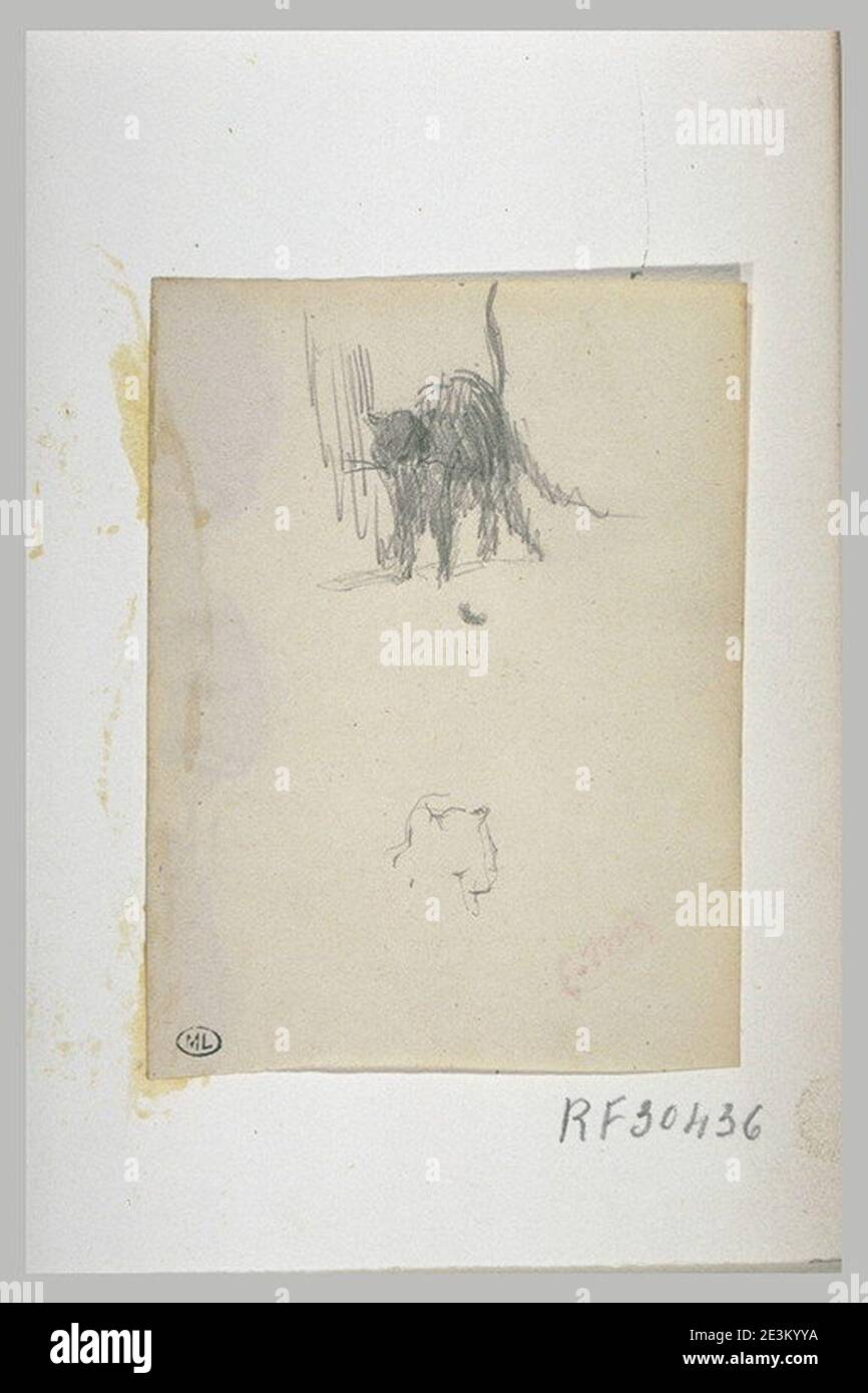 Manet Chat Noir Tete De Chat Rf Recto Stock Photo Alamy