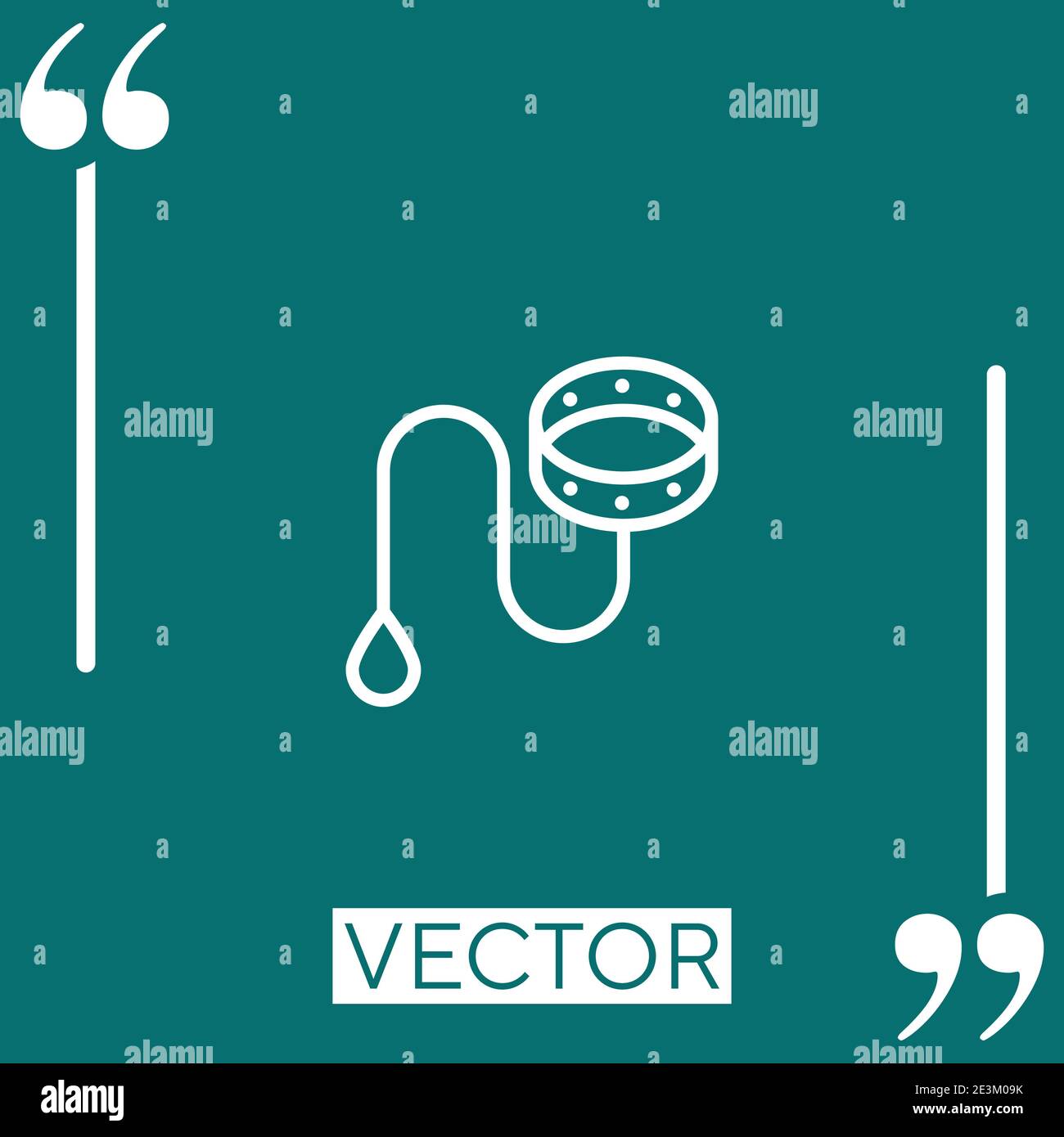 dog leads vector icon Linear icon. Editable stroked line Stock Vector