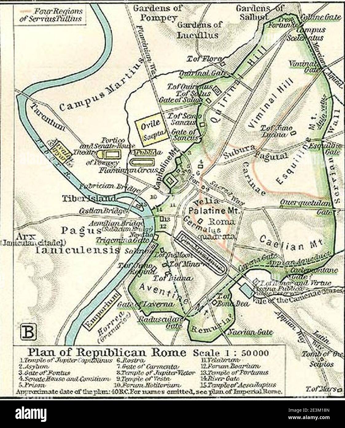 William R Shepherd Map of Republican Rome by William R Shepherd (died 1934) edited Stock ...