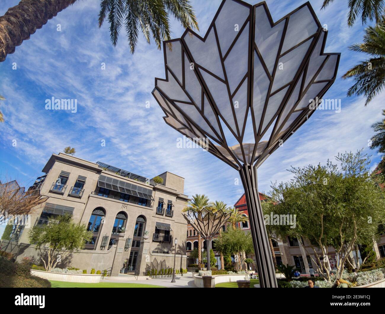 Las Vegas, JAN 18, 2021 Sunny exterior view of the RH Furniture store