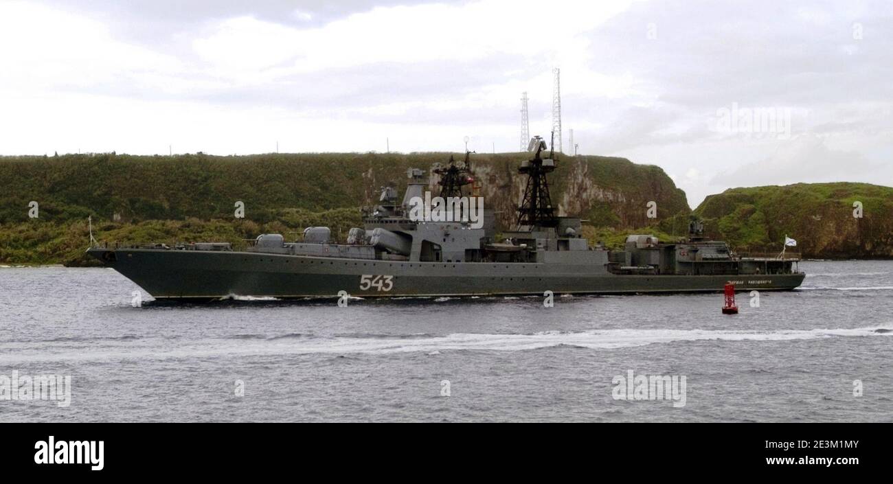 Marshal Shaposhnikov destroyer. Stock Photo
