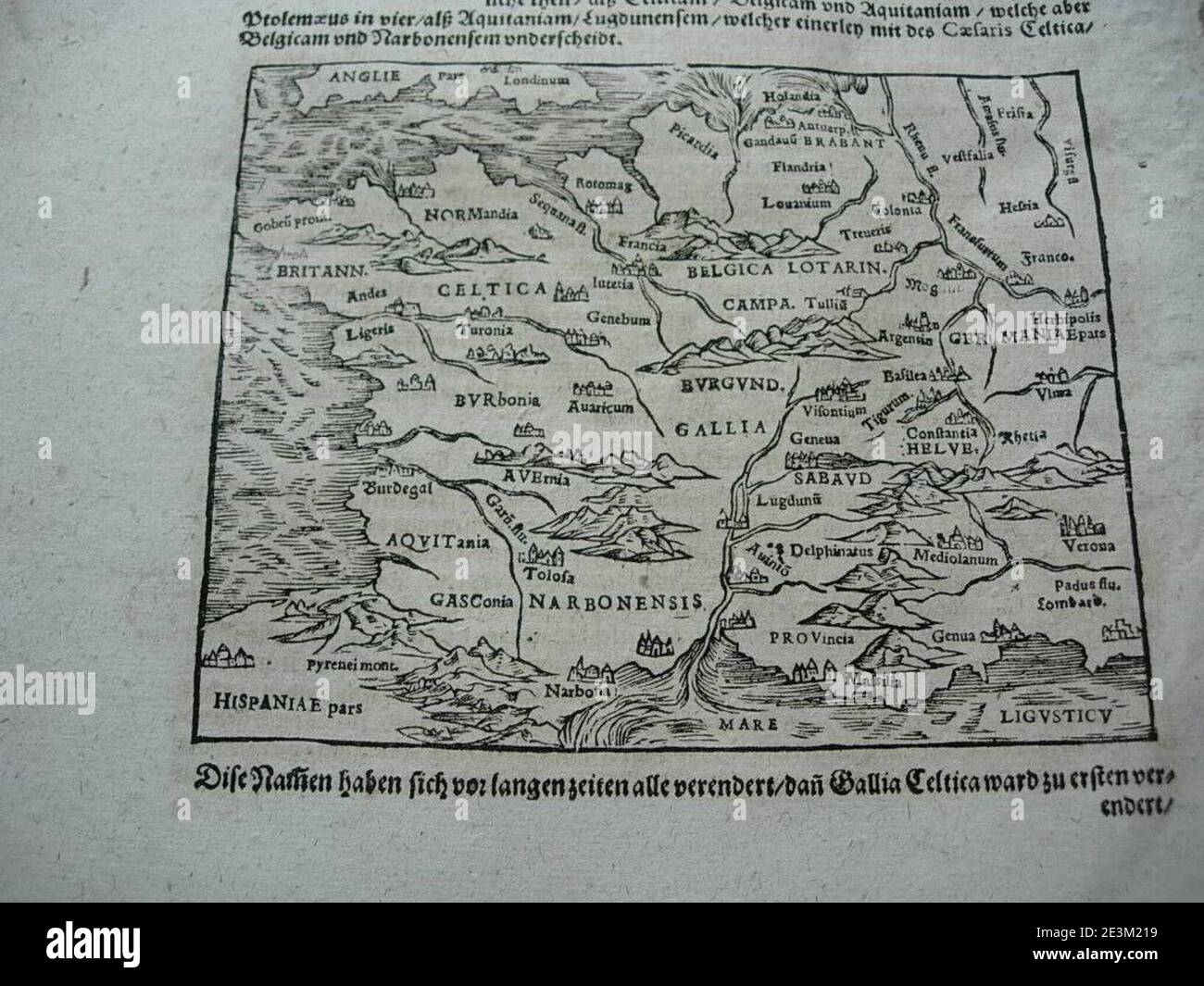 Map of ancient France (1628 Stock Photo Alamy