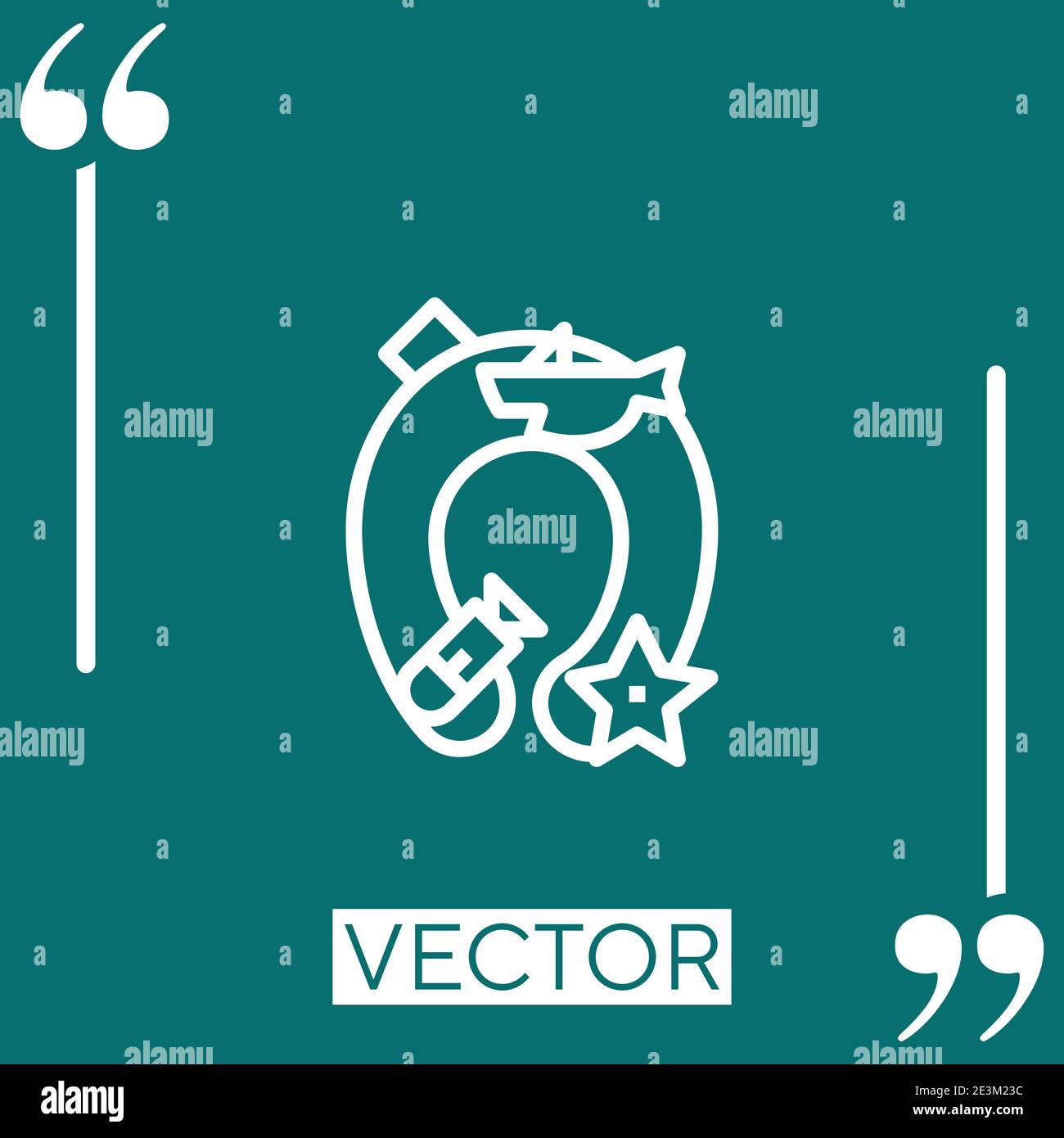 neck pillow vector icon Linear icon. Editable stroked line Stock Vector