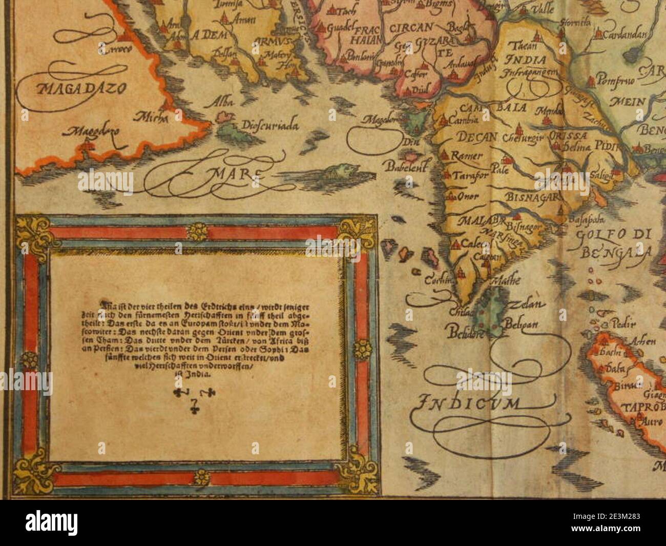 Map Of Asia 1600 Map Of Asia (1600) South West Stock Photo - Alamy