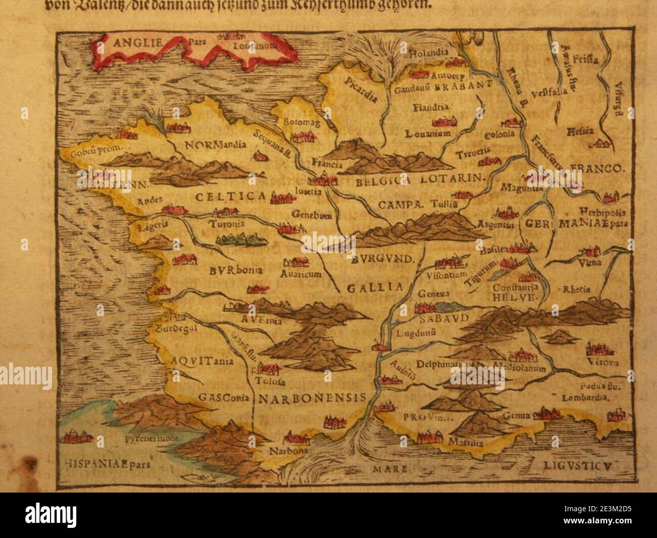 Map of ancient France (1600 Stock Photo Alamy