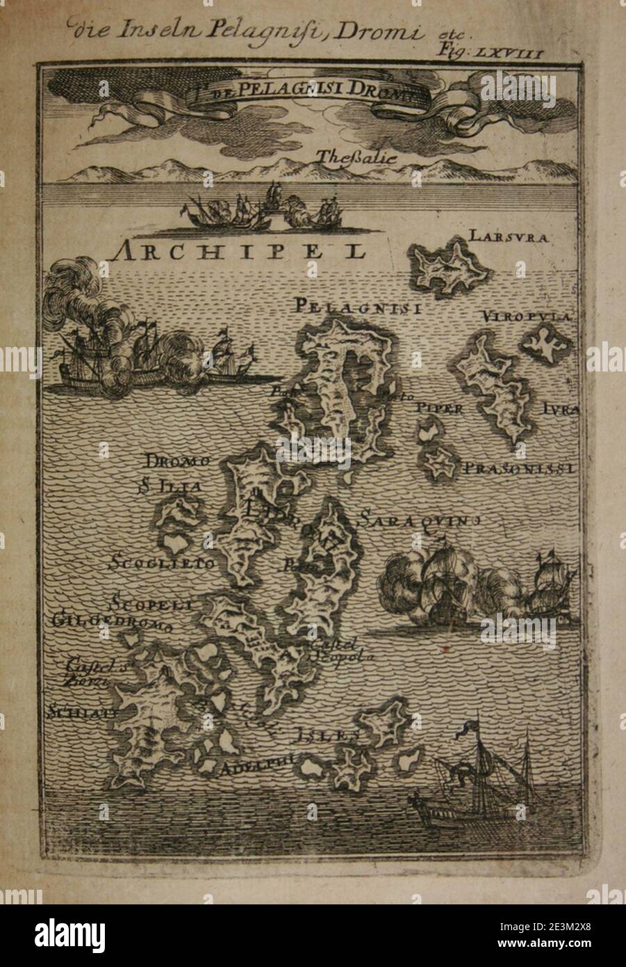 Map of the Pelagians, 1685 Stock Photo - Alamy