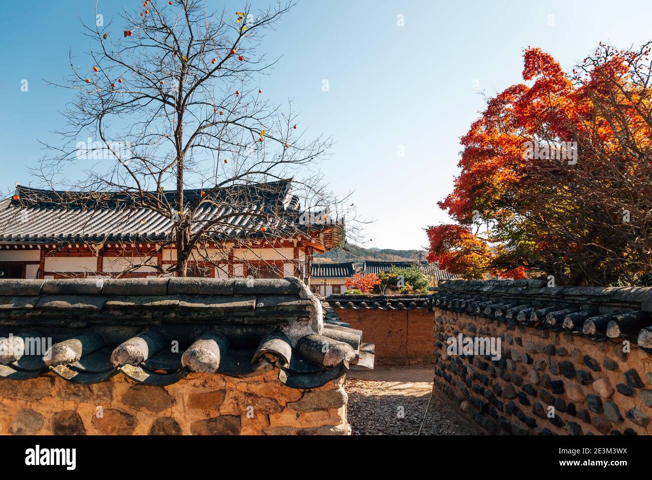 Andong Hahoe Folk Village at autumn in Andong, Korea Stock Photo - Alamy
