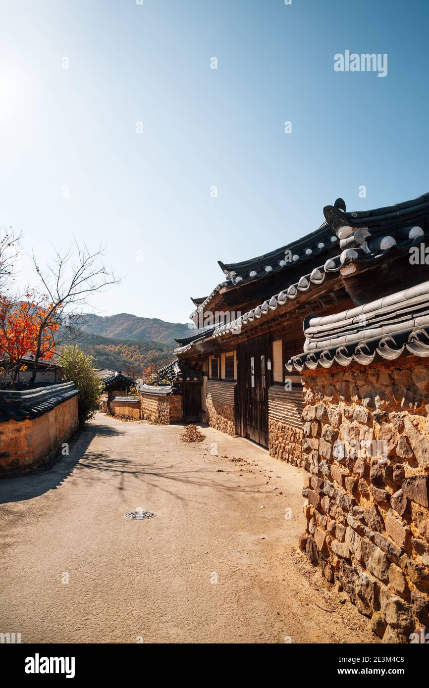 Andong Hahoe Folk Village at autumn in Andong, Korea Stock Photo - Alamy