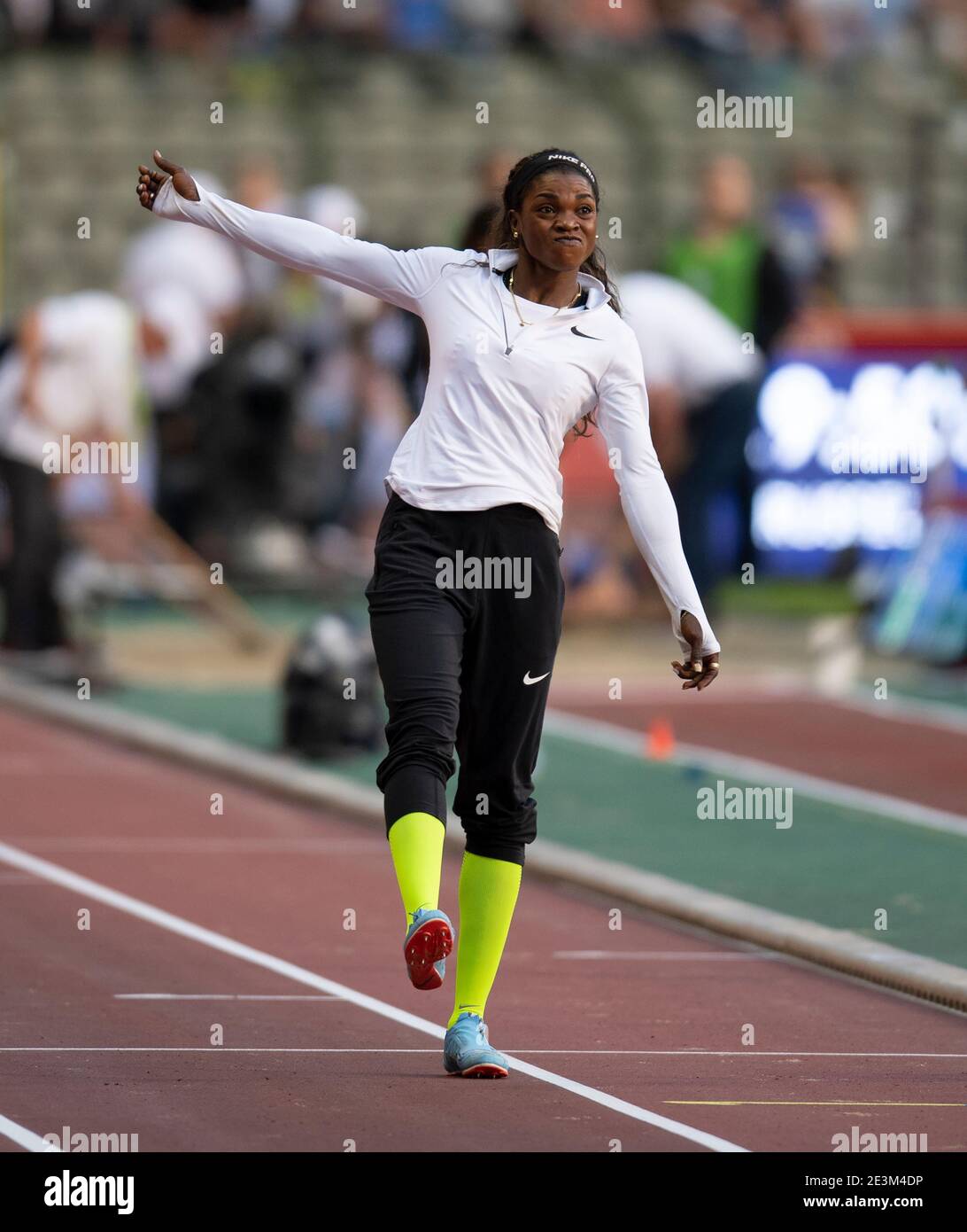 Catherine Ibarguen Colombia During Iaaf Diamond League At King Baudouin Stadium In Brussels Stock Photo Alamy