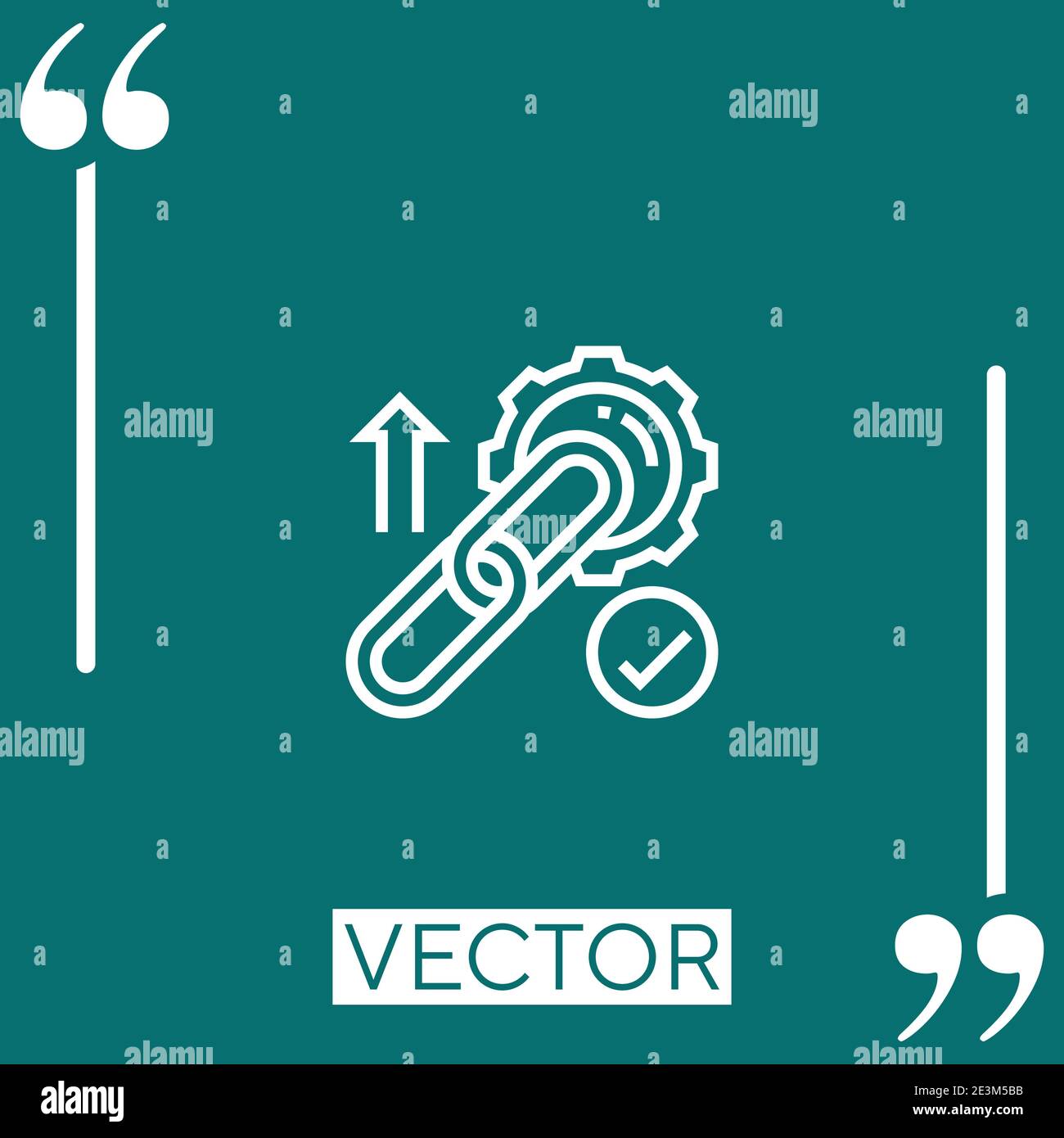 backlink vector icon Linear icon. Editable stroke line Stock Vector