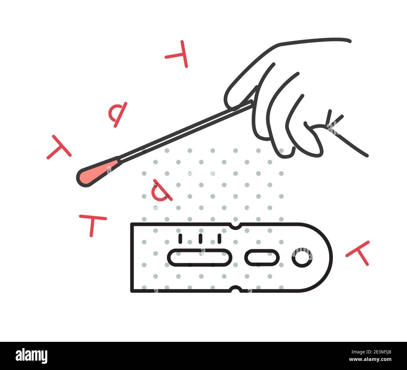 COVID19 Antigen Testing Methods Illustration as eps 10 File Stock