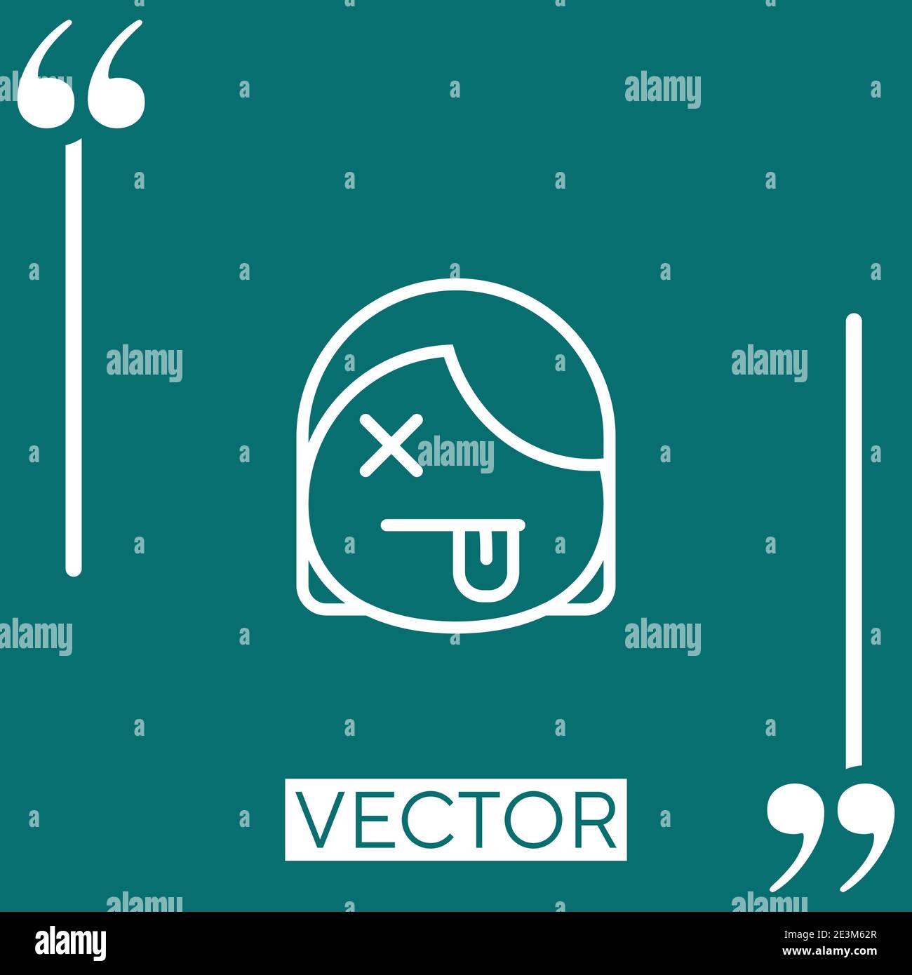 dead vector icon Linear icon. Editable stroked line Stock Vector