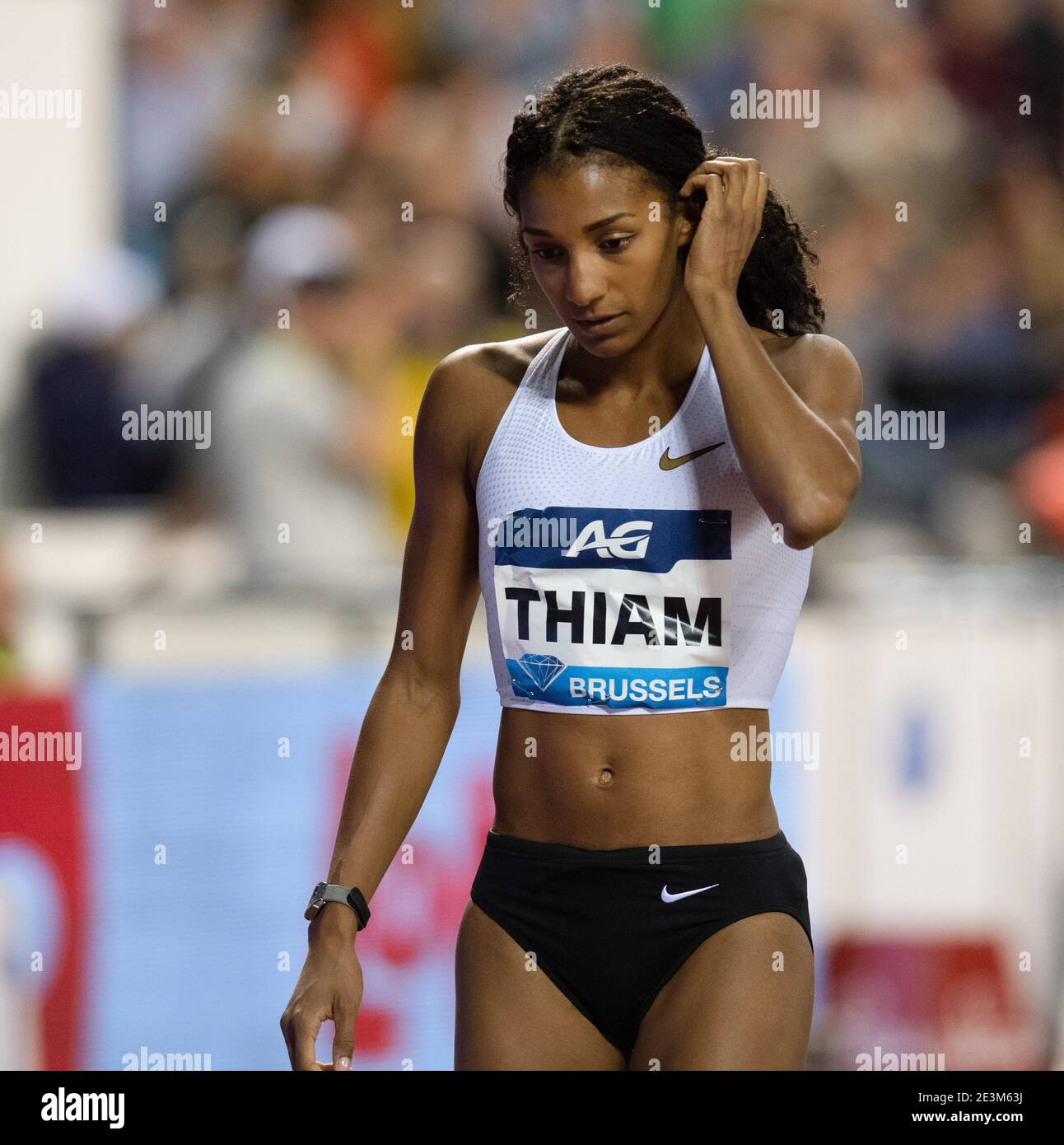 Nafissatou Thiam Belgium During Iaaf Diamond League At King Baudouin Stadium Stock Photo Alamy